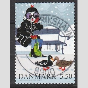 FRIMRKER DANMARK | 2010 - AFA 1636 - Vintereventyr - 5,50 Kr. flerfarvet - Pragt Stemplet Friderikshavn