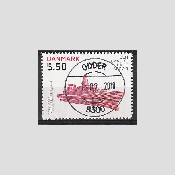 FRIMRKER DANMARK | 2010 - AFA 1620E - Danske flde 500 r - 5,50 Kr. flerfarvet - Pragt Stemplet