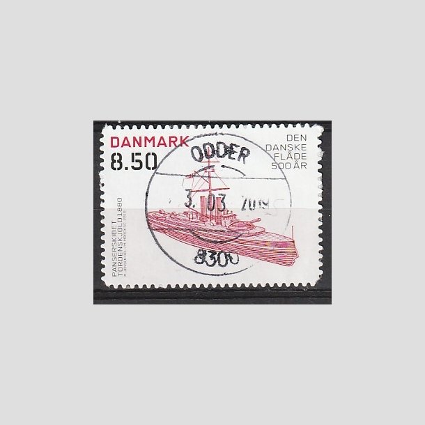 FRIMRKER DANMARK | 2010 - AFA 1622E - Danske flde 500 r - 8,50 Kr. flerfarvet - Pragt Stemplet