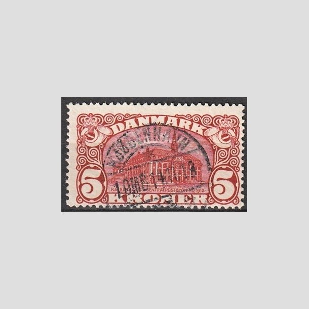 FRIMRKER DANMARK | 1912 - AFA 67 - 5 Kr. Centralposthus - Stemplet