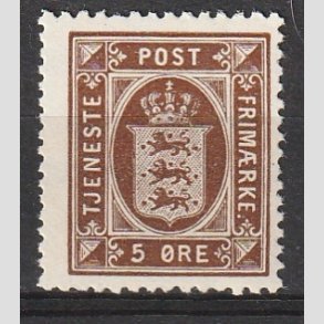 FRIMRKER DANMARK | 1921-23 - AFA 18 - 5 re brun - Postfrisk