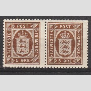 FRIMRKER DANMARK | 1921-23 - AFA 18 - 5 re brun i par - Postfrisk