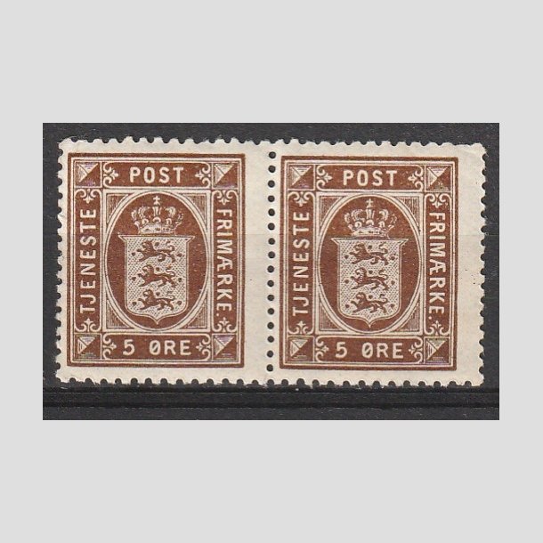 FRIMRKER DANMARK | 1921-23 - AFA 18 - 5 re brun i par - Postfrisk