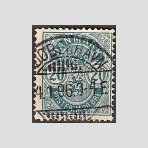 FRIM�RKER DANMARK | 1884-85 - AFA 36 - 20 �re bl� - Lux Stemplet 
