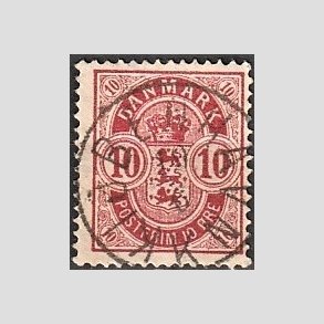 FRIM�RKER DANMARK | 1884-85 - AFA 35 - 10 �re r�d - Lux Stemplet 