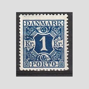 FRIMRKER DANMARK | 1921-25 - AFA 15 - 1 Kr. mrkbl - Ubrugt