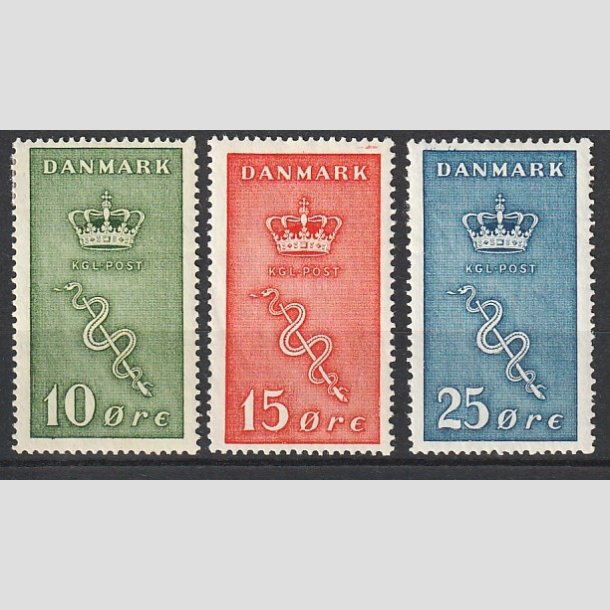 FRIMRKER DANMARK | 1929 - AFA 178,179,180 - 10+5,15+5,25+5 re Krftfrimrker i komplet st - Ubrugt