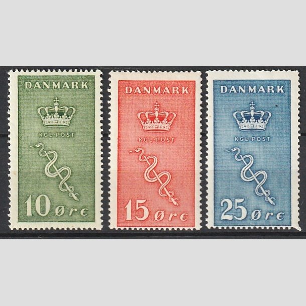 FRIMRKER DANMARK | 1929 - AFA 178,179,180 - 10+5,15+5,25+5 re Krftfrimrker i komplet st - Postfrisk