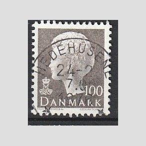 FRIMRKER DANMARK | 1975 - AFA 585 - Dronning Margrethe - 100 re gr - Pragt Stemplet Hedehusene