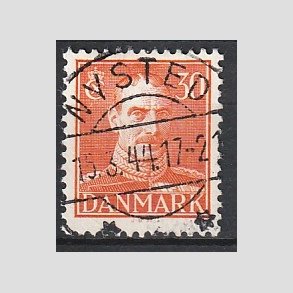 FRIMRKER DANMARK | 1942-44 - AFA 278 - Chr. X 30 re orange - Lux Stemplet 