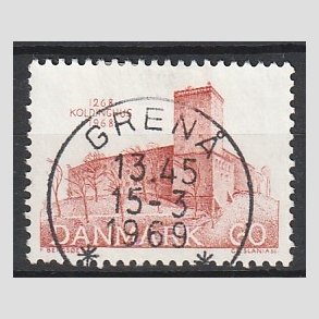 FRIM�RKER DANMARK | 1968 - AFA 471 - Koldinghus slot 700 �r - 60 �re r�d - Pragt Stemplet