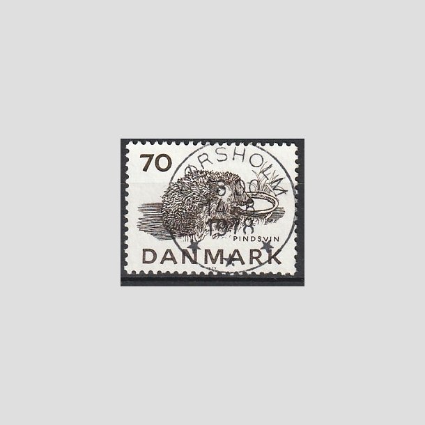 FRIMRKER DANMARK | 1975 - AFA 602 - Truede dyr - 70 re brun - Pragt Stemplet Hrsholm