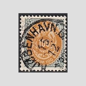 FRIM�RKER DANMARK | 1895 - AFA 31By - 100 �re gr�/gul - Lux Stemplet