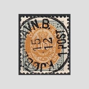 FRIM�RKER DANMARK | 1895 - AFA 31By - 100 �re gr�/gul - Lux Stemplet