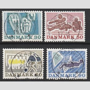 FRIM�RKER DANMARK | 1971 - AFA 516-519 - Sportsudgave - 30-90 �re i s�t - Pragt Stemplet