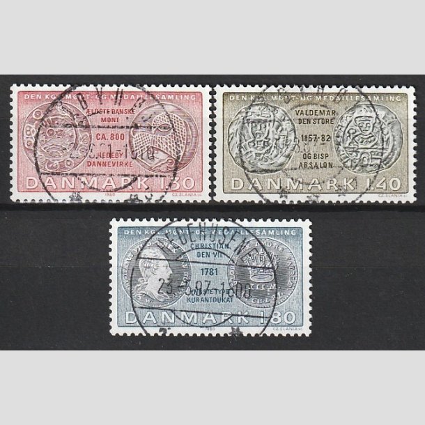 FRIMRKER DANMARK | 1980 - AFA 708-710 - Gamle danske mnter - 1,30 - 1,80 Kr. i st - Lux Stemplet