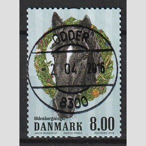 FRIM�RKER DANMARK | 2016 - AFA 1849 - G�rdens dyr - 8,00 Kr. hest - Pragt Stemplet