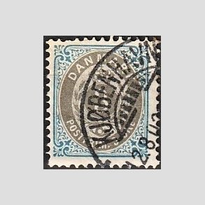 FRIM�RKER DANMARK | 1895 - AFA 22B - 3 �re bl�/gr� - Lux Stemplet 