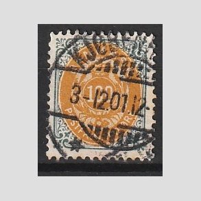 FRIM�RKER DANMARK | 1895 - AFA 31By - 100 �re gr�/gul - Stemplet