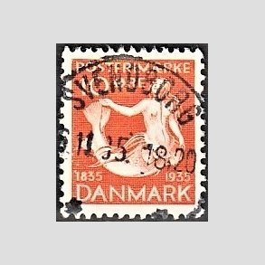 FRIM�RKER DANMARK | 1935 - AFA 225 - H. C. Andersen 10 �re orange - Lux Stemplet Svendborg