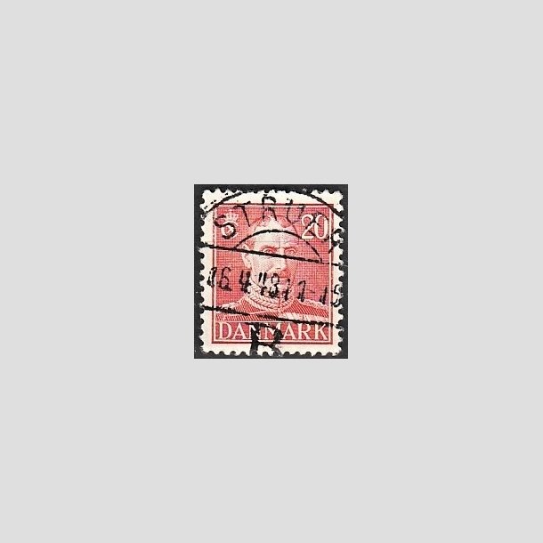 FRIMRKER DANMARK | 1942-44 - AFA 276 - Chr. X 20 re rd - Lux Stemplet Struer