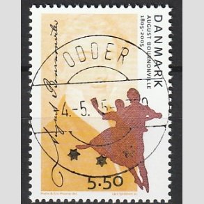 FRIM�RKER DANMARK | 2005 - AFA 1433 - August Bournonville - 5,50 Kr. flerfarvet - Pragt Stemplet