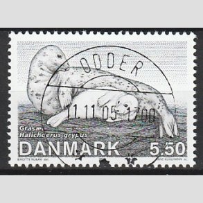 FRIM�RKER DANMARK | 2005 - AFA 1452 - S�ler i Danmark - 5,50 Kr. gr�s�l - Pragt Stemplet
