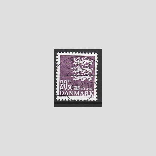 FRIMRKER DANMARK | 2008 - AFA 1532 - Lille Rigsvben - 20,50 Kr. violet - Pragt Stemplet