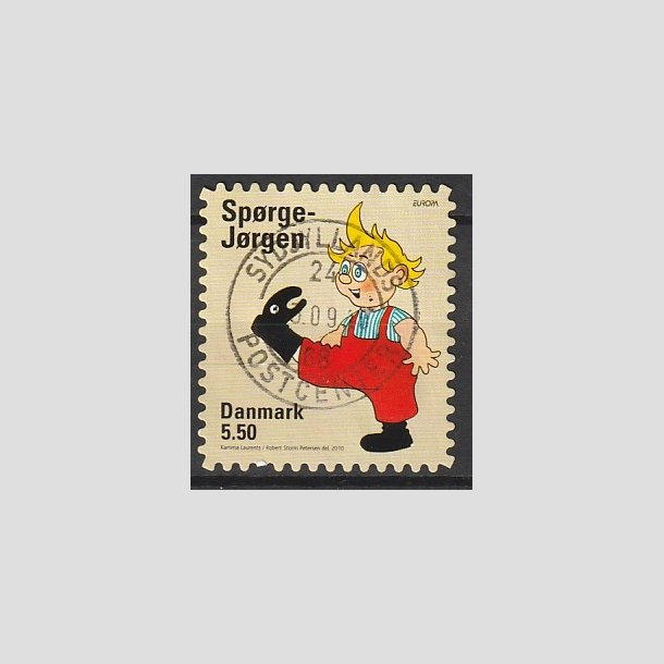 FRIMRKER DANMARK | 2010 - AFA 1628Eb - Brnebger - 5,50 Kr. Sprge-Jrgen - Pragt Stemplet