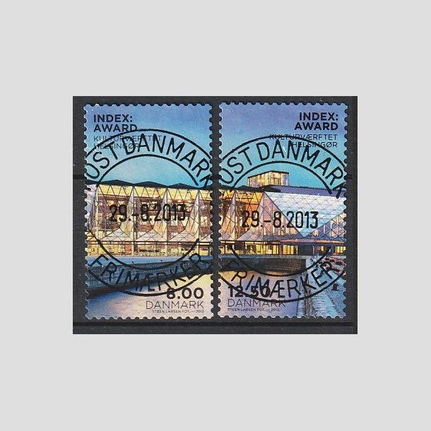 FRIMRKER DANMARK | 2013 - AFA 1748,1749 - INDEX:AWARD - 8,00 Kr. - 12,50 Kr. i st flerfarvet - Pragt Stemplet