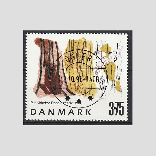 FRIMRKER DANMARK | 1998 - AFA 1187 - Frimrkekunst 1. - 3,75 Kr. Dansk efterr flerfarvet - Pragt Stemplet