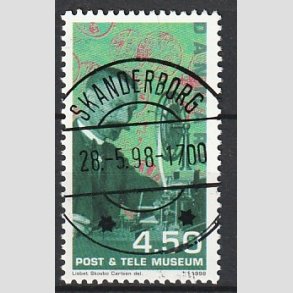 FRIM�RKER DANMARK | 1998 - AFA 1177 - Post og Tele Museet - 4,50 Kr. flerfarvet - Pragt Stemplet