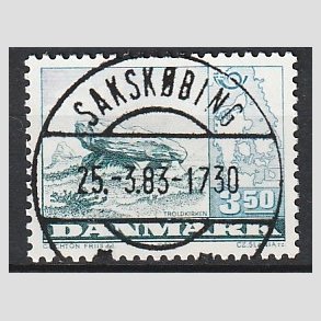 FRIM�RKER DANMARK | 1983 - AFA 770 - F�llesnordisk udgave - 3,50 Kr. bl� - Pragt Stemplet