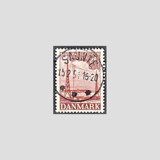 FRIMRKER DANMARK | 1950 - AFA 317 - Statsradiofonien 25 r - 20 re rd - Pragt Stemplet Saunte