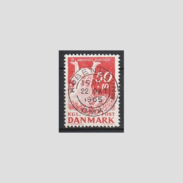FRIMRKER DANMARK | 1965 - AFA 439F - Brnenes Kontor - 50 + 10 re rd - Pragt Stemplet