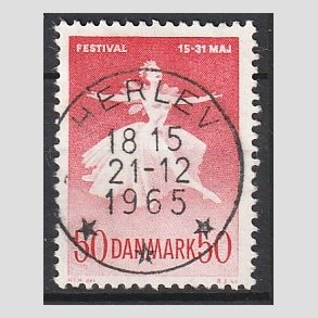 FRIM�RKER DANMARK | 1965 - AFA 438 - Ballet og musikfestival - 50 �re r�d - Pragt Stemplet Herlev