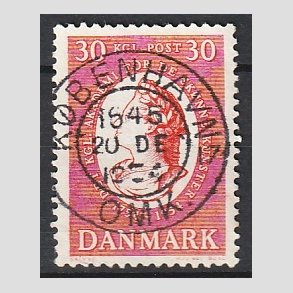 FRIM�RKER DANMARK | 1954 - AFA 357 - Kunstakademiet 200 �r - 30 �re r�d - Pragt Stemplet K�benhavn