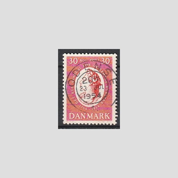 FRIMRKER DANMARK | 1954 - AFA 357 - Kunstakademiet 200 r - 30 re rd - Pragt Stemplet