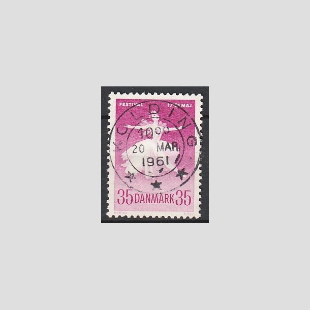 FRIMRKER DANMARK | 1959 - AFA 377 - Ballet og Musikfestival - 35 re rdlilla - Pragt Stemplet