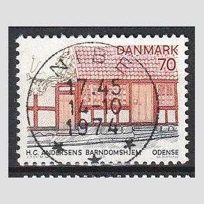 FRIM�RKER DANMARK | 1974 - AFA 568 - Fyn - 70 �re flerfarvet - Pragt Stemplet