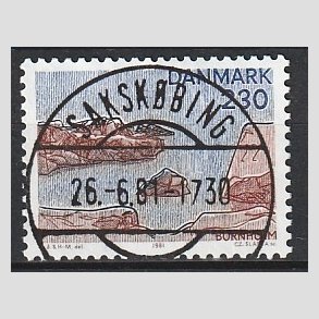 FRIM�RKER DANMARK | 1981 - AFA 734 - Sj�lland og �re - 230 �re flerfarvet - Pragt Stemplet