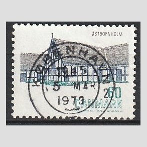 FRIM�RKER DANMARK | 1972 - AFA 539 - Dansk bygningskunst - 60 �re bl�/gr�n/sort - Pragt Stemplet
