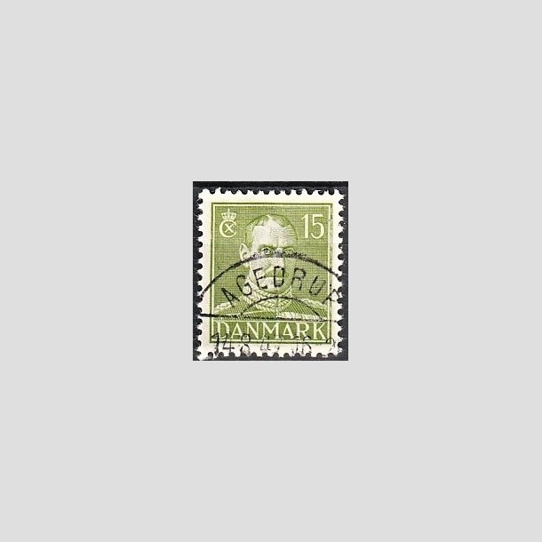 FRIMRKER DANMARK | 1942-44 - AFA 275 - Chr. X 15 re grn - Lux Stemplet 