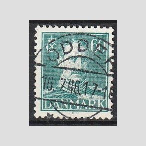 FRIMRKER DANMARK | 1944 - AFA 284 - Chr. X 60 re blgrn - Lux Stemplet 