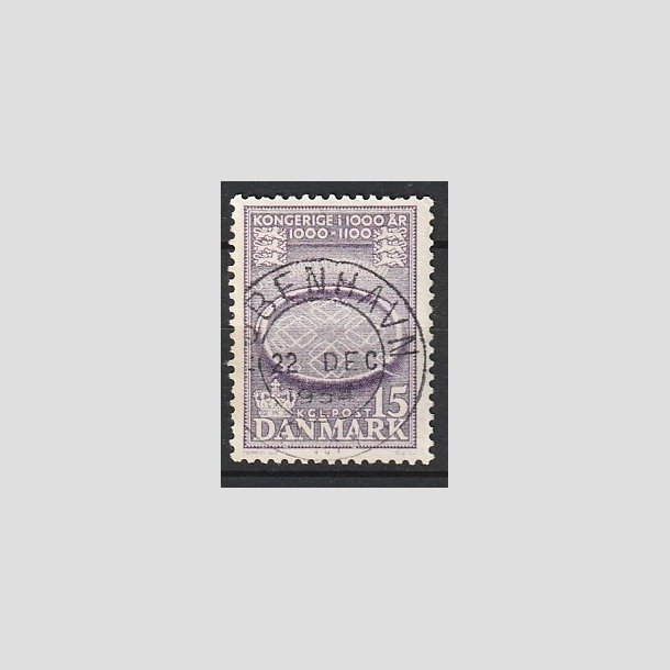 FRIMRKER DANMARK | 1953-56 - AFA 347 - Kongeriget 1000 r - 15 re violet - Pragt Stemplet "KBENHAVN"