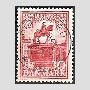FRIM�RKER DANMARK | 1953-56 - AFA 354 - Kongeriget 1000 �r - 30 �re r�d - Pragt Stemplet