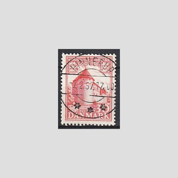 FRIMRKER DANMARK | 1953-56 - AFA 349 - Kongeriget 1000 r - 30 re rd - Pragt Stemplet Hinnerup