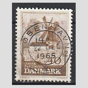 FRIM�RKER DANMARK | 1965 - AFA 440 - Bog� M�lle - 40 �re brun - Pragt Stemplet