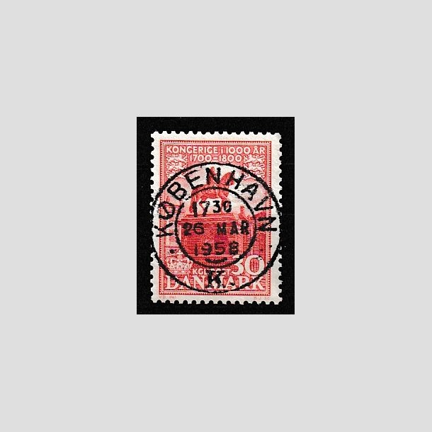 FRIMRKER DANMARK | 1953-56 - AFA 354 - Kongeriget 1000 r - 30 re rd - Pragt Stemplet