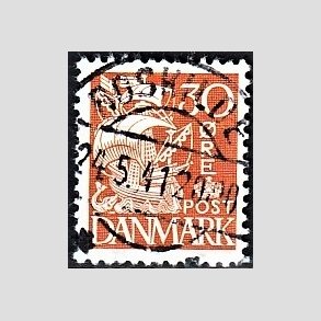 FRIM�RKER DANMARK | 1940 - AFA 259 - Karavel 30 �re orange Type II - Lux Stemplet Roskilde
